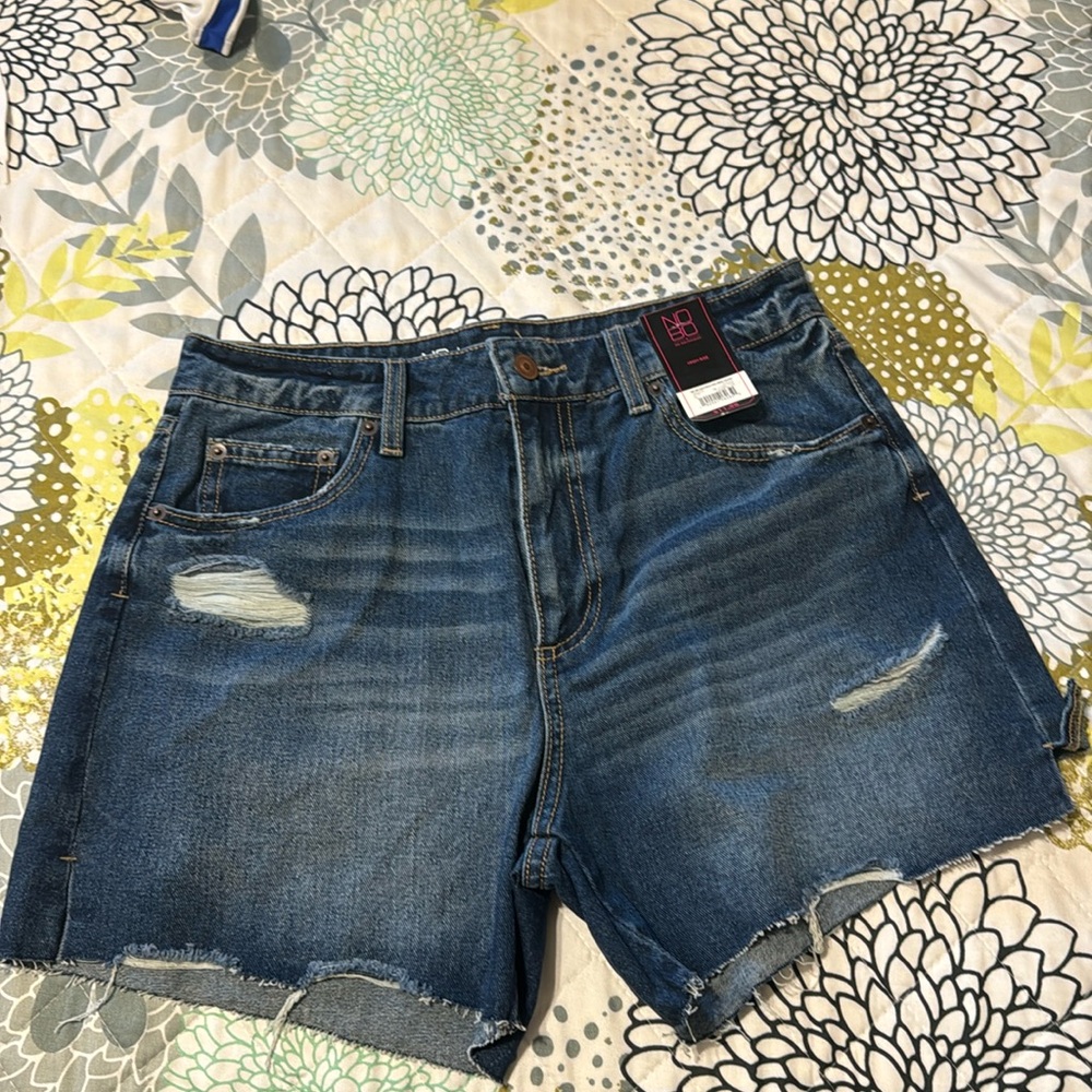 No Boundaries Dark Blue Jean shorts